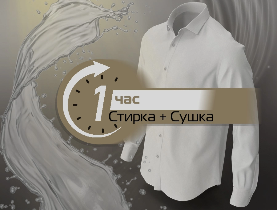 Преимущество Стиральная машина с сушкой HIBERG i-DDQ10 - 10714 Sd - Стирка + сушка за 60 минут 