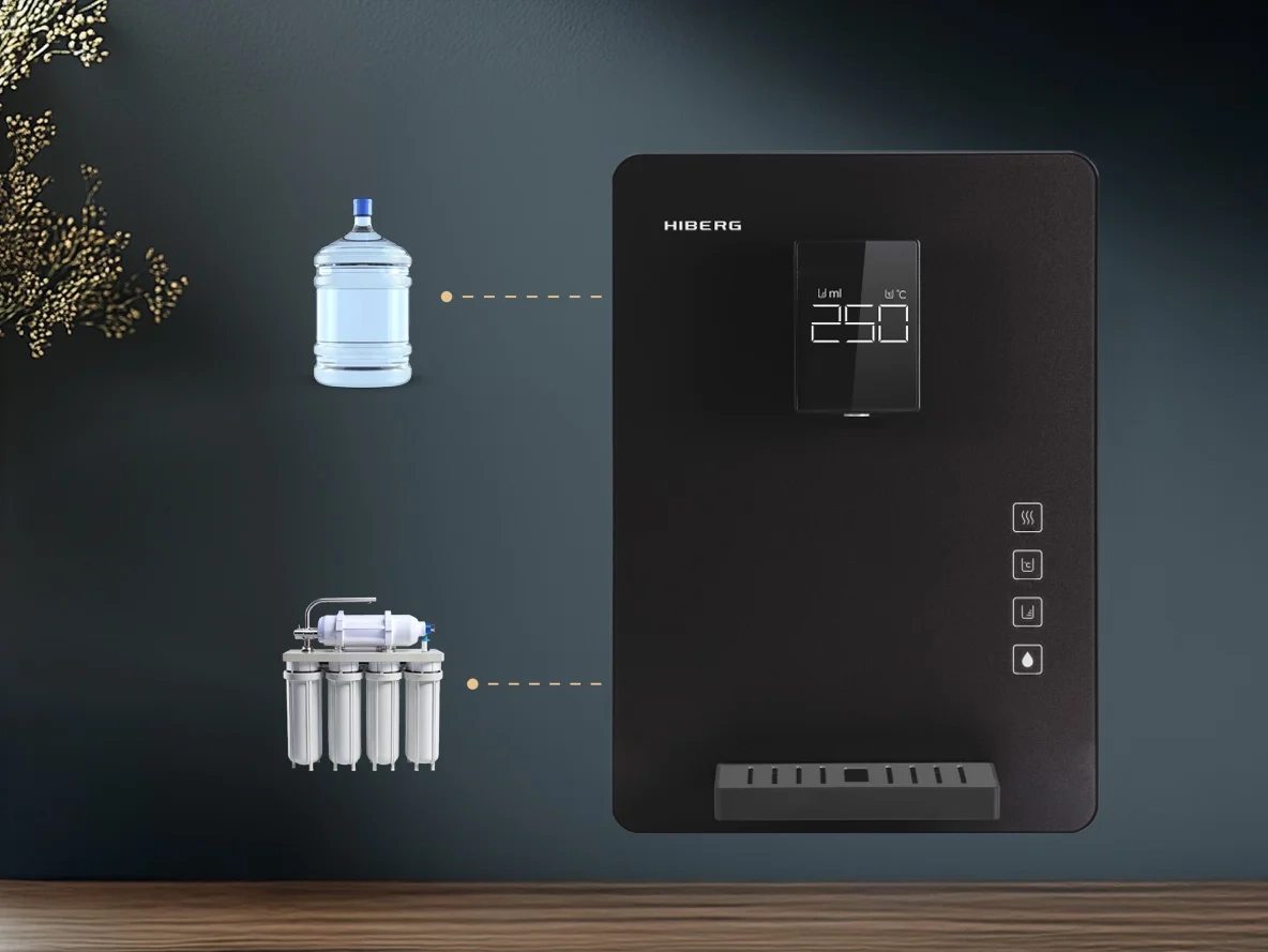 Преимущество Диспенсер для воды HIBERG DW 500 GB - Два типа подключения