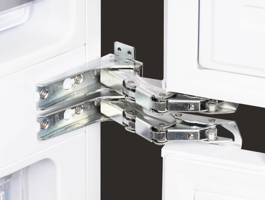 Преимущество Встраиваемый холодильник HIBERG RFB 30 W - Жесткие петли – система door on door