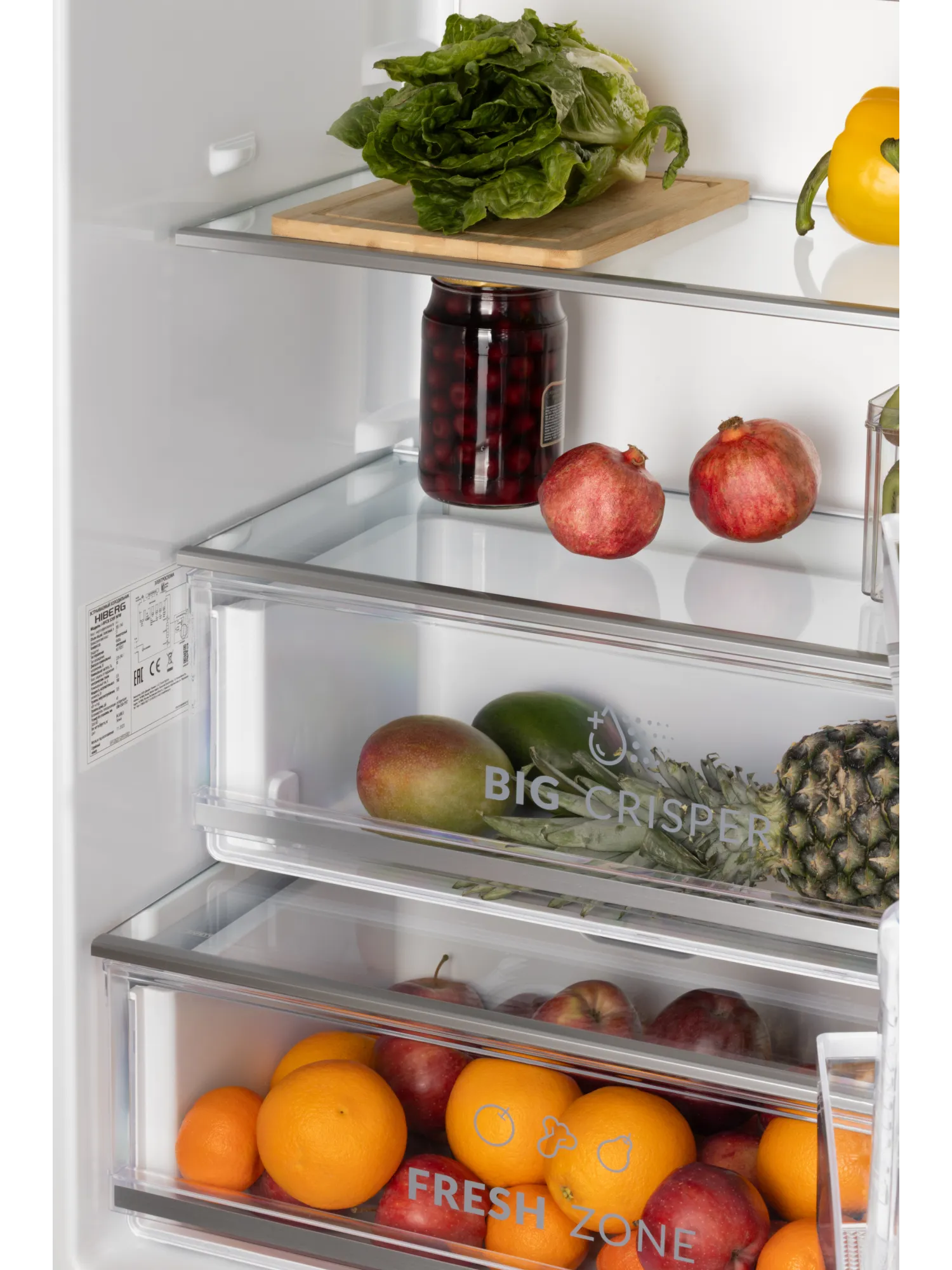  Встраиваемый холодильник HIBERG i-RFCB 520F NFW