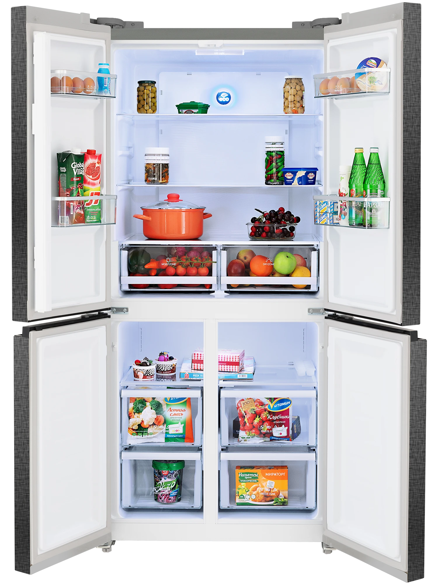  Холодильник HIBERG RFQ-490DX NFXq Inverter