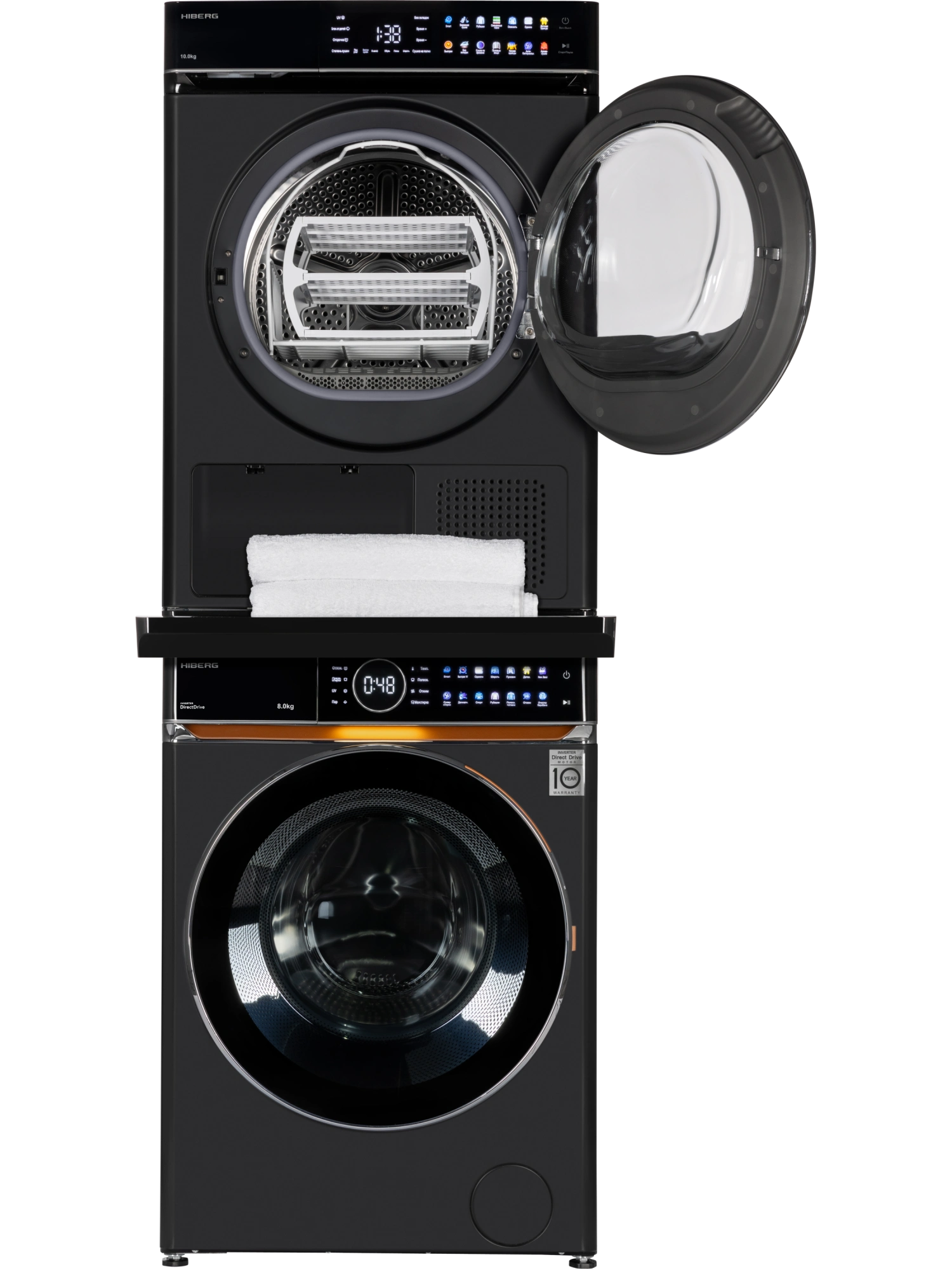  Стиральная машина HIBERG i-DDQ10 - 814&nbsp;B + Сушильная машина HIBERG HDQ11 - 10 B