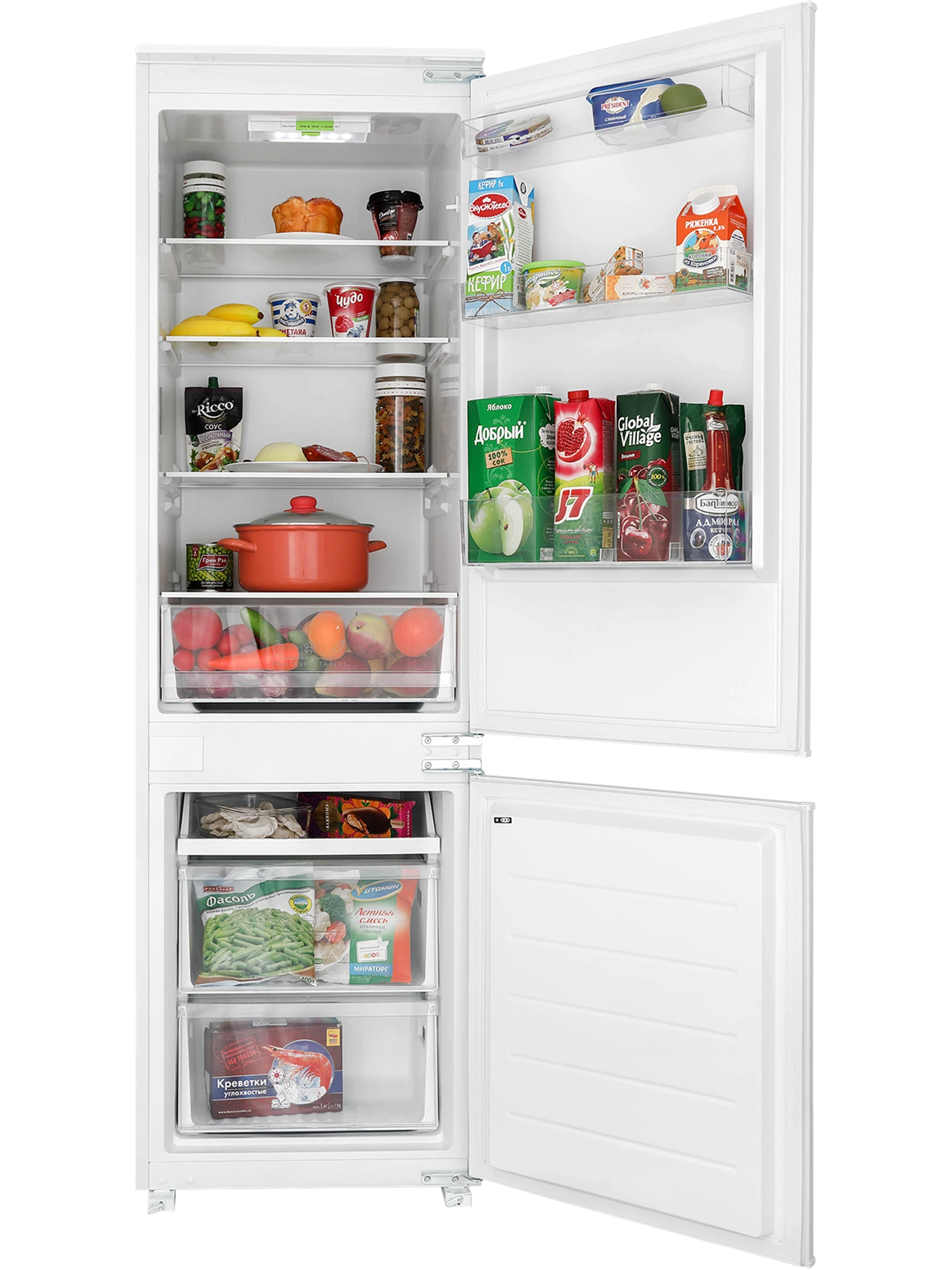  Встраиваемый холодильник HIBERG RFCB-300 LFW