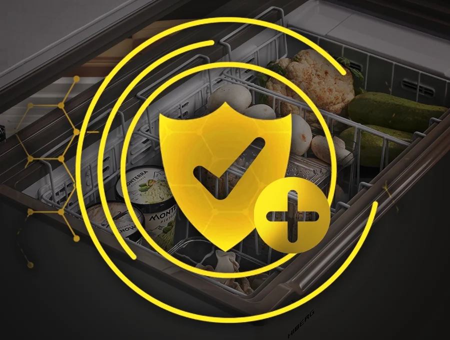 Преимущество Морозильник HIBERG PF 25 NFG - Антибактериальная защита