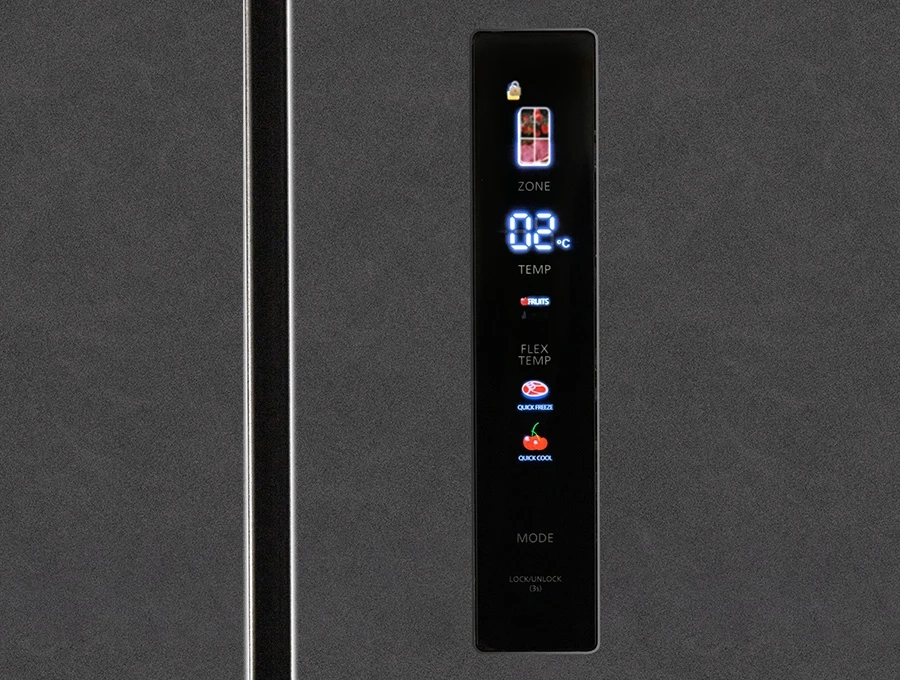Преимущество Холодильник HIBERG RFQ-600DX NFGM Inverter - Цветной дисплей с сенсорным управлением