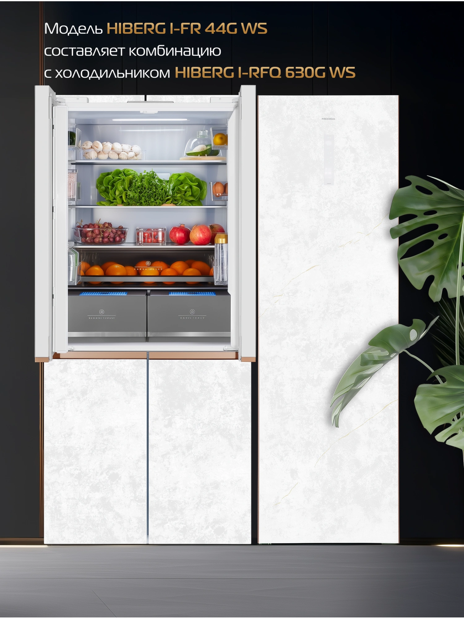  Морозильник HIBERG i-FR 44G WS