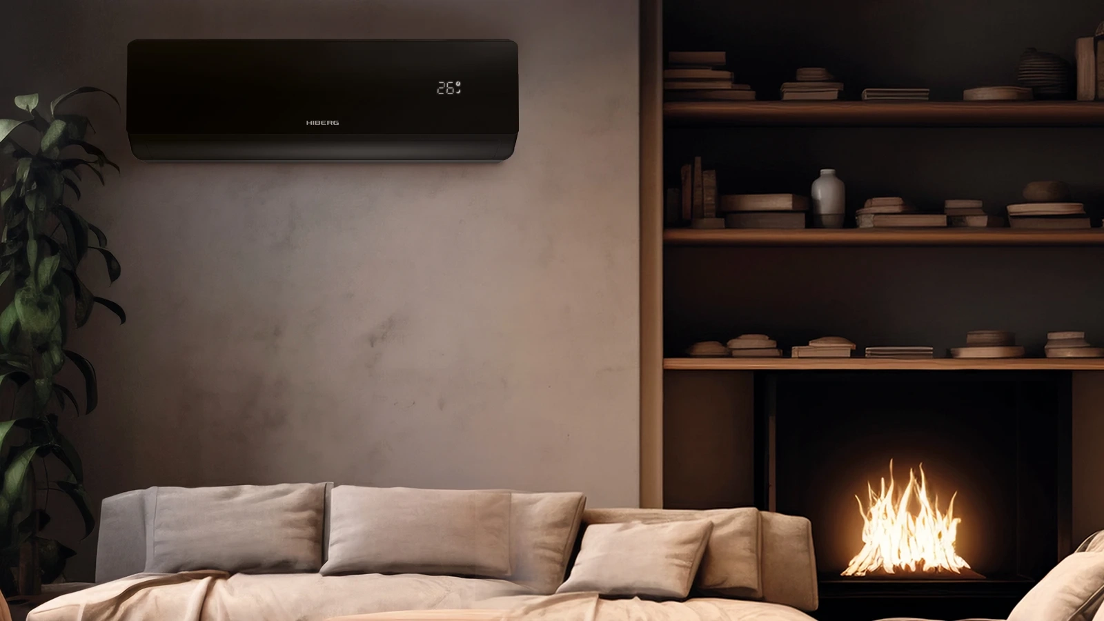 Сплит-система HIBERG i-18 NIGHT в интерьере