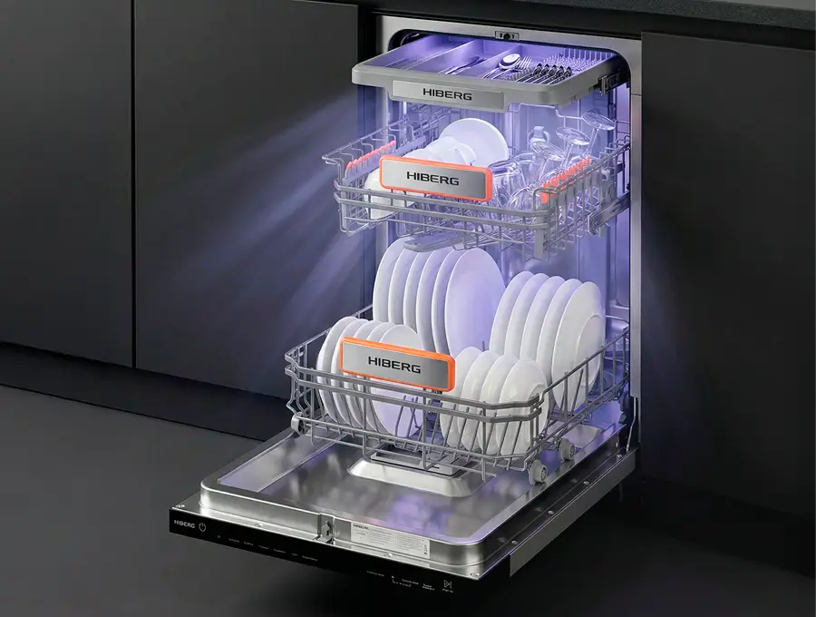Преимущество Встраиваемая посудомоечная машина HIBERG i-X 4810 - Максимальная чистота и безопасность