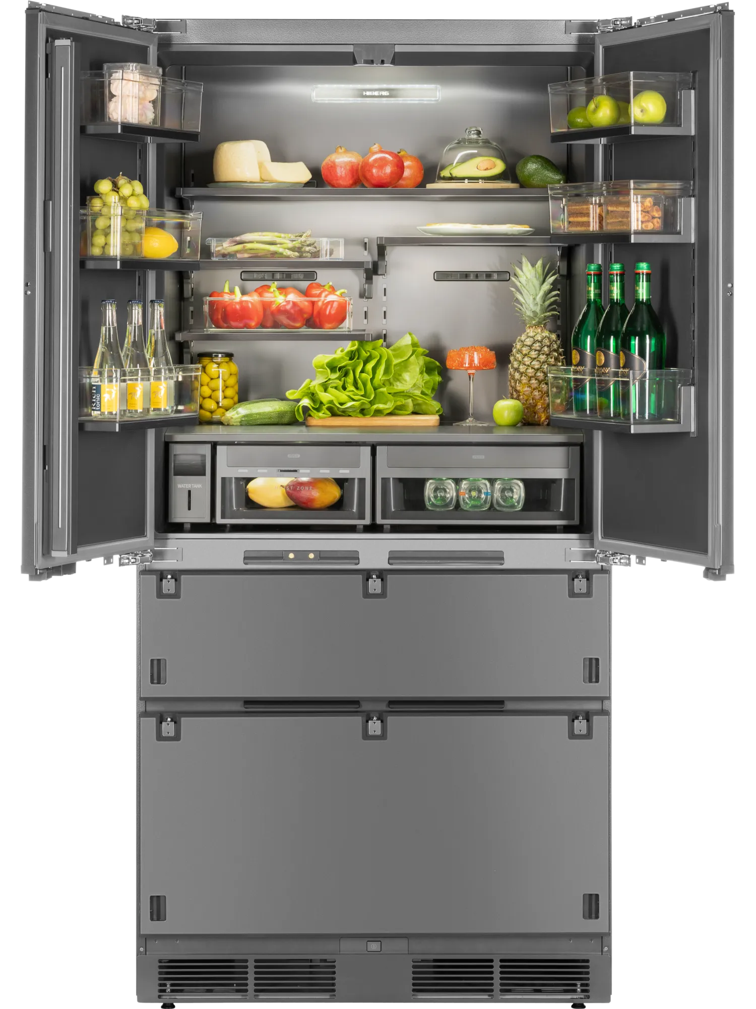  Встраиваемый холодильник HIBERG S-RFQ 800 FB inverter (French door)