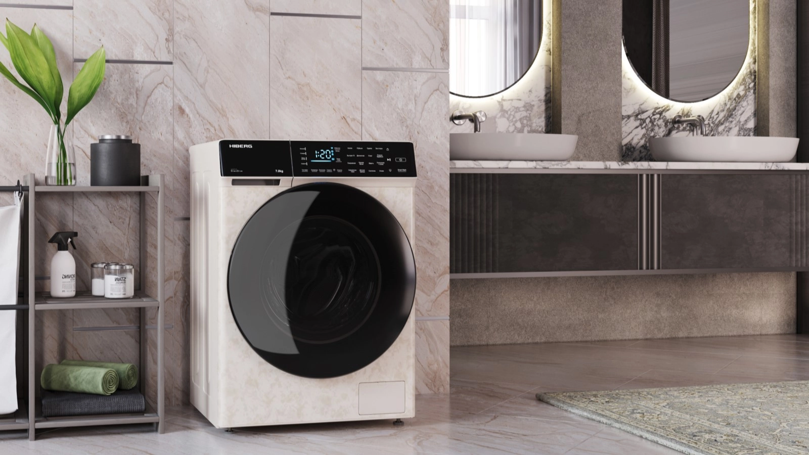 Стиральная машина HIBERG i-DDQ9 - 712 Ym в интерьере