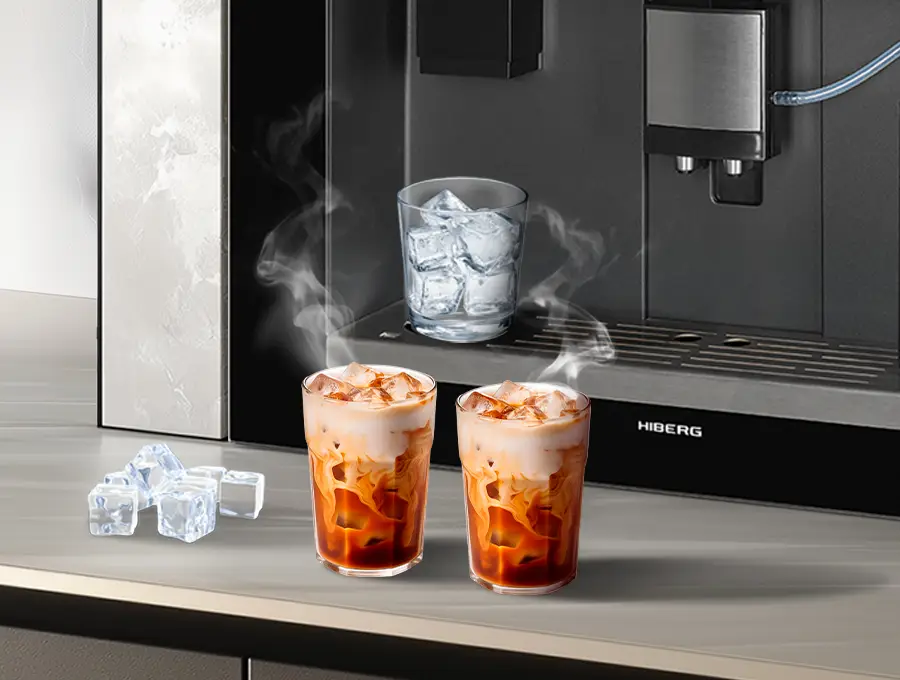 Преимущество Встраиваемая кофемашина HIBERG PROFF-KT Ice - Холодные шедевры