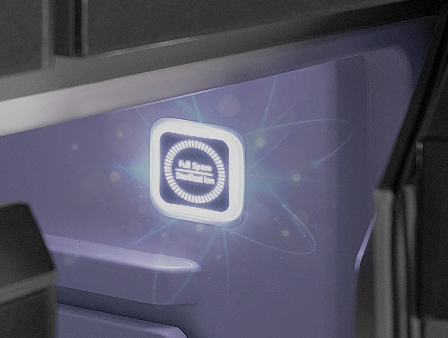 Преимущество Холодильник HIBERG RFQ-590G GT Inverter - Режим «Стерилизация воздуха»