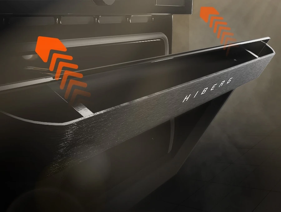 Преимущество Духовой шкаф HIBERG S-VMF 5515 B SMART - Дверца с доводчиком