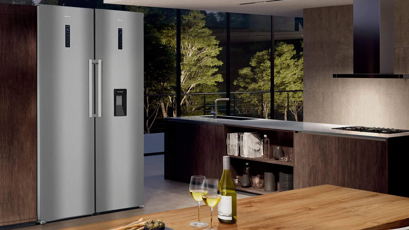 Холодильник HIBERG i-RF 40D S + Морозильник HIBERG i-FR 40 S в интерьере