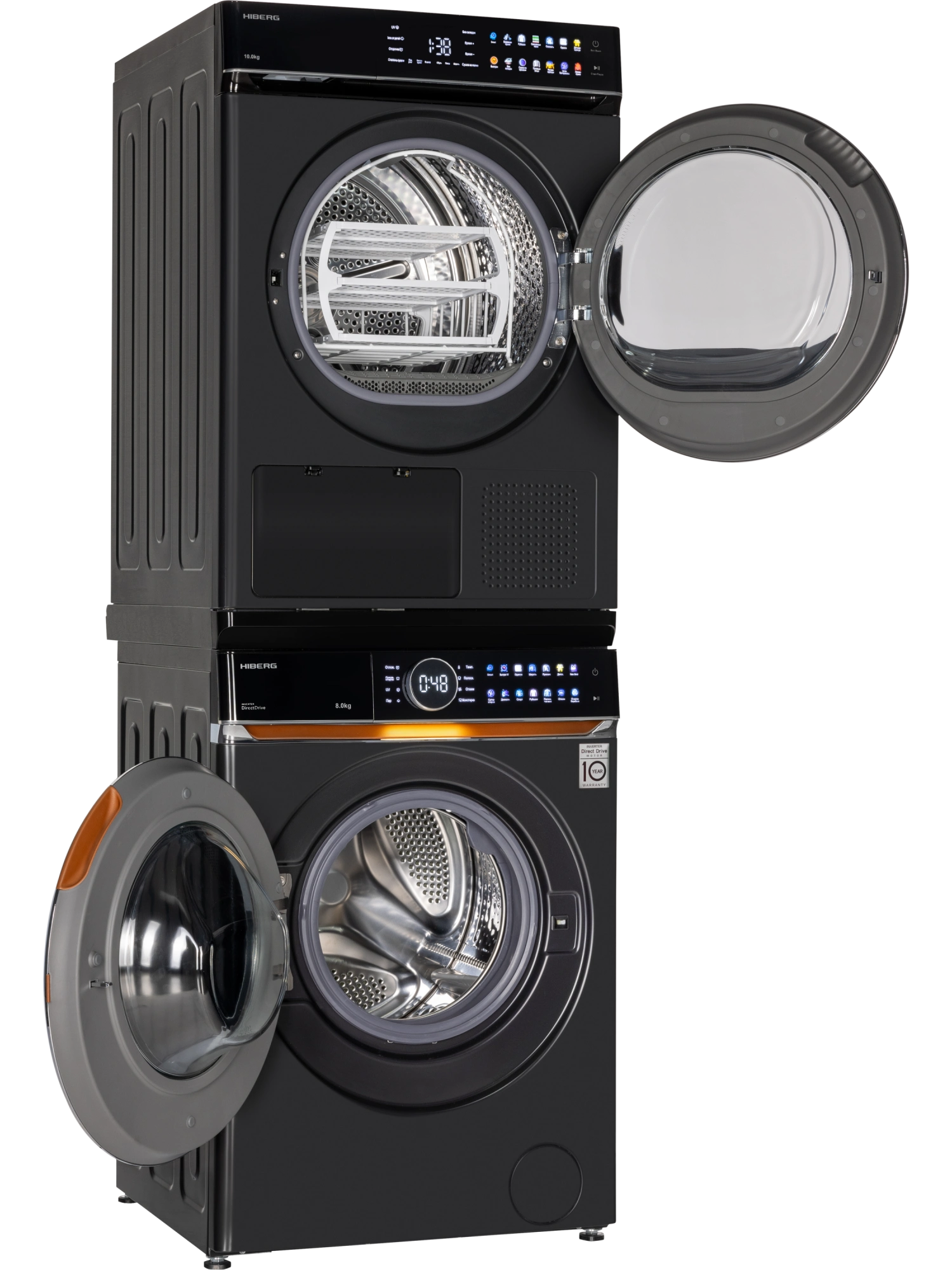  Стиральная машина HIBERG i-DDQ10 - 814&nbsp;B + Сушильная машина HIBERG HDQ11 - 10 B