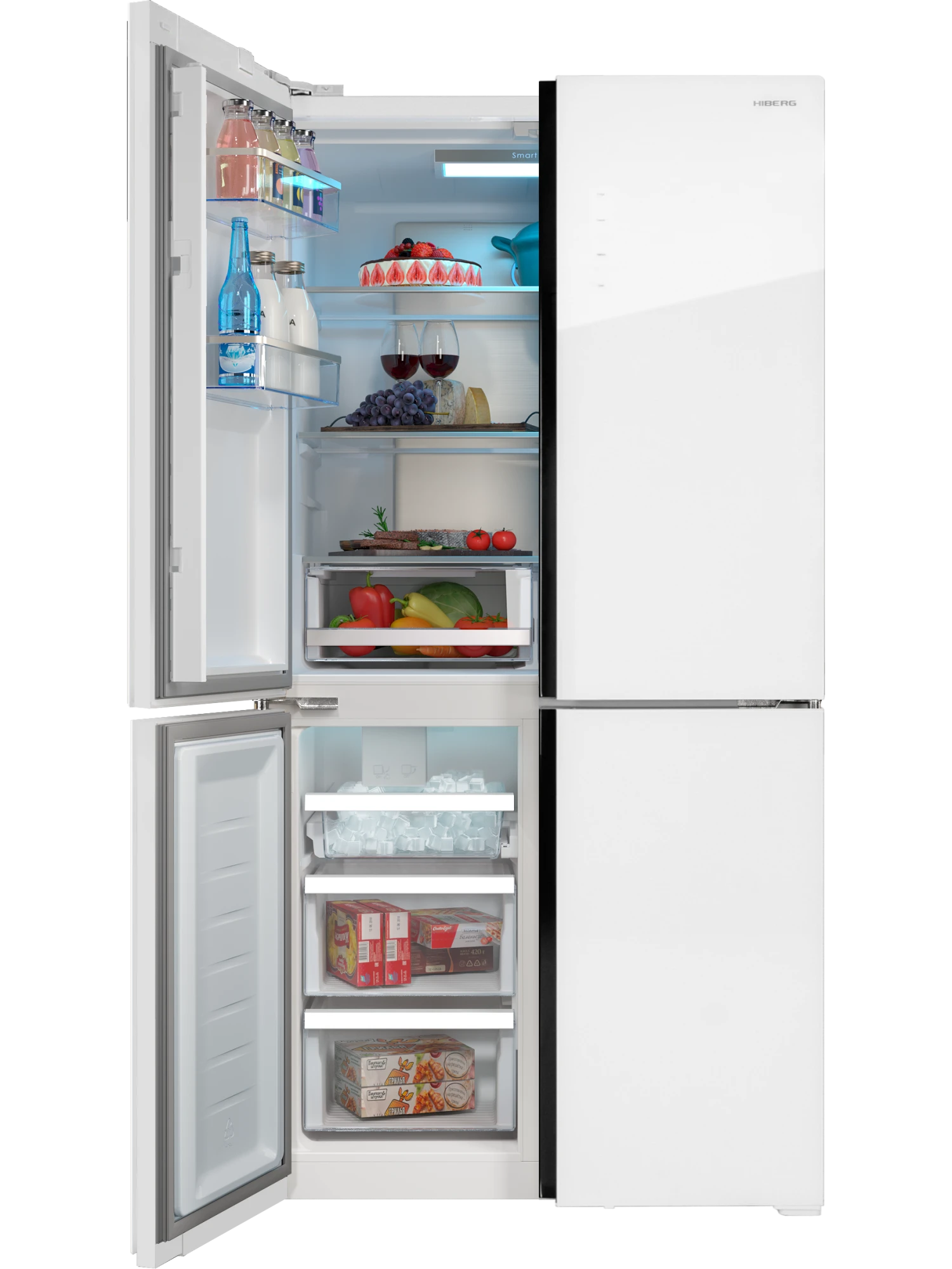  Холодильник HIBERG RFQ-555DX NFGW Inverter